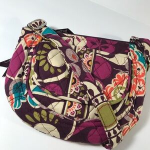 Vera Bradley Retired Plum Crazy Lizzie Mini Crossbody Bag